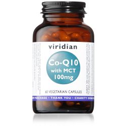 Viridian Co-enzyme Q10 100mg with MCT - 60 Veg Caps 