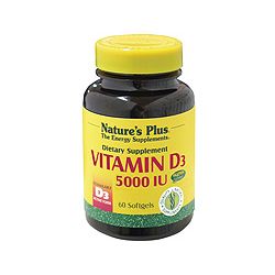 Nature's Plus Vitamin D3 5000 IU Softgels 60's