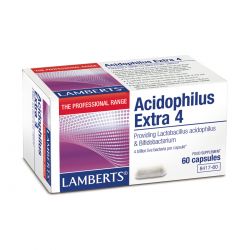"ACIDOPHILUS EXTRA 4     4 billion friendly bacteria per capsule" 60's