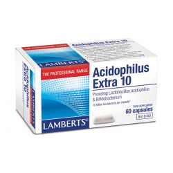 "ACIDOPHILUS EXTRA 10        10 billion friendly bacteria per capsule" 60's