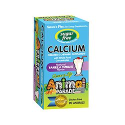 Nature's Plus Animal Parade Sugar Free Calcium – Vanilla Flavor 90's