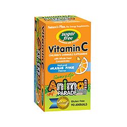 Nature's Plus Animal Parade Sugar Free Vitamin C – Orange Flavor 90's