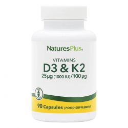 Nature's Plus Vitamin D3 1000 IU/Vitamin K2 100 mcg 90's Vcaps 