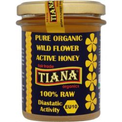 Tiana Organic Raw Active Flower Honey 250g