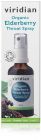 Viridian 100% Organic Elderberry Throat Spray - fresh extracts with manuka - 50ml